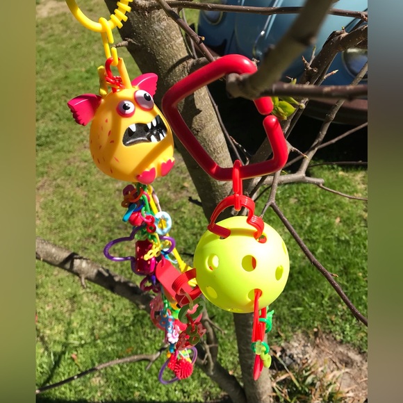 Lot Small Pet Hanging Enrichment Sugar Glider Toys Extra Hanging Clips - Picture 8 of 12